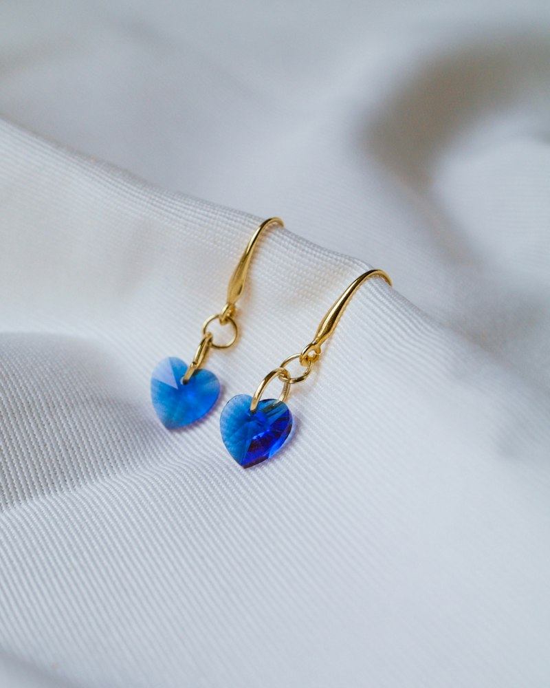 Dainty Gold Heart Earrings for Kids